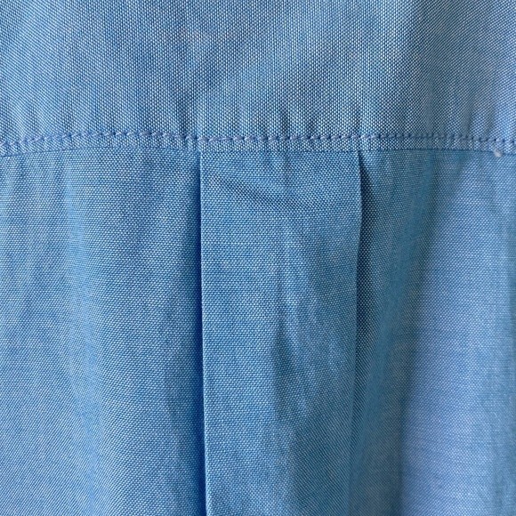 Daniel Cremieux Classics Blue Button Up Shirt Short Sleeve Cotton Chest Pocket - Picture 7 of 16